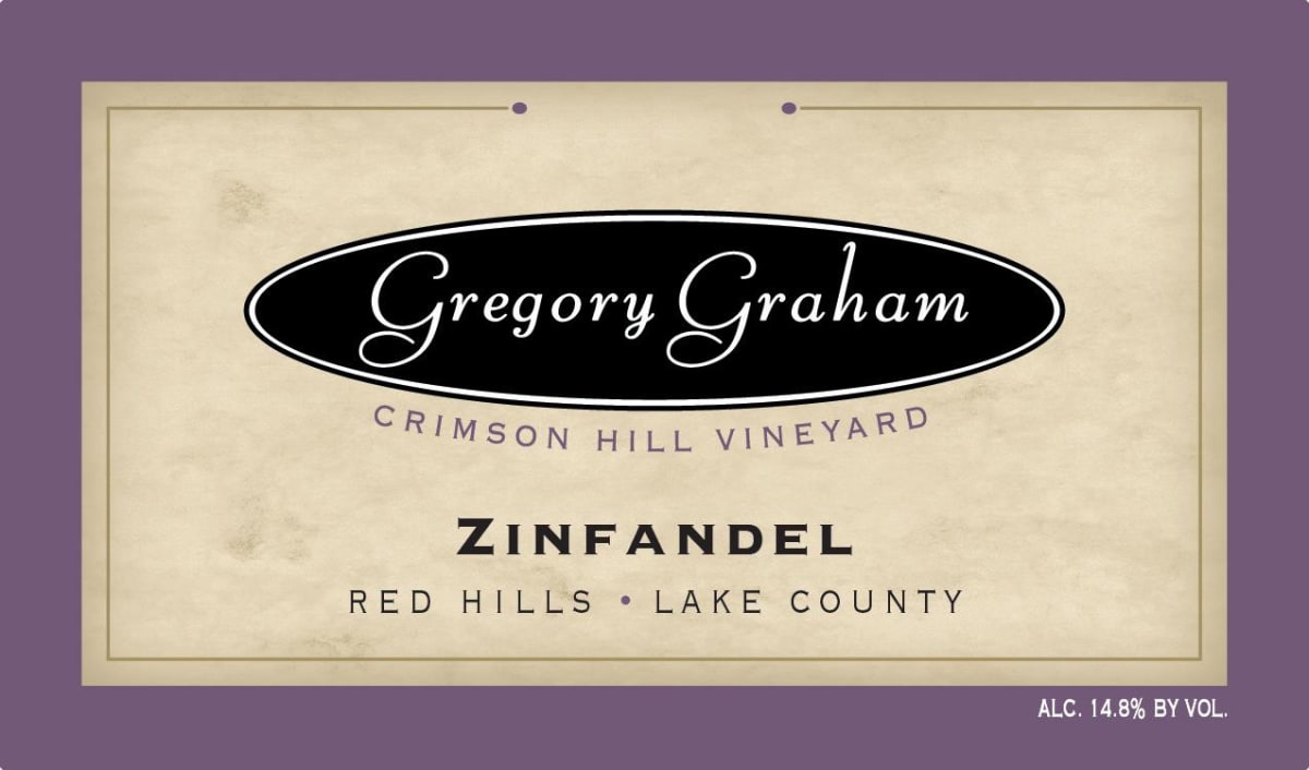 Gregory Graham Crimson Hill Vineyard Zinfandel 2015 Front Label