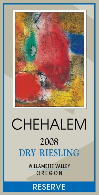 Chehalem Reserve Dry Riesling 2008 Front Label