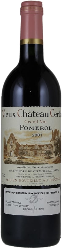 Vieux Chateau Certan 2001 Front Bottle Shot