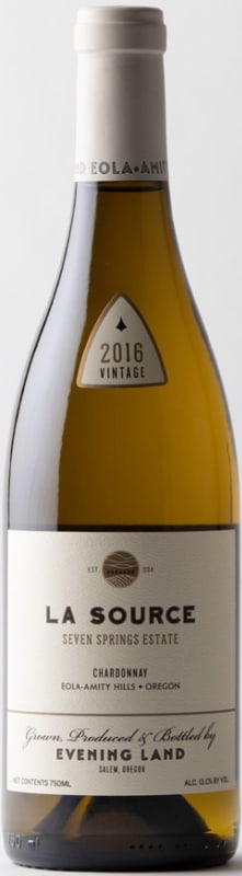 Evening Land Seven Springs Vineyard La Source Chardonnay 2016 Front Bottle Shot