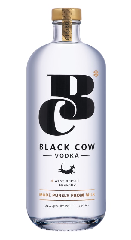 Black Cow Pure Milk Vodka Front Bottle Shot