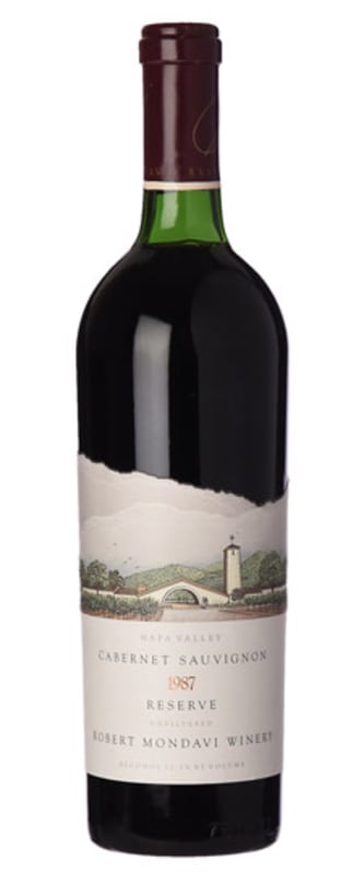 Robert Mondavi Reserve Cabernet Sauvignon 1987 Front Bottle Shot