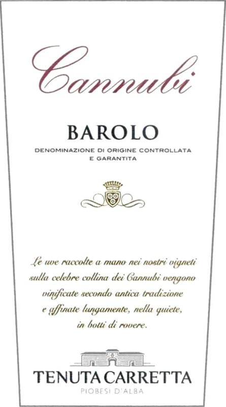 Tenuta Carretta Barolo Cannubi 2011 Front Label