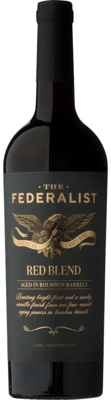 The Federalist Bourbon Barrel Aged Red Blend 2022 Front Bottle Shot