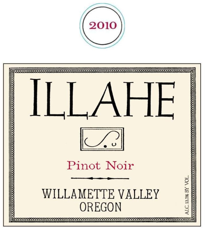 Illahe Vineyards and Winery Pinot Noir 2010 Front Label