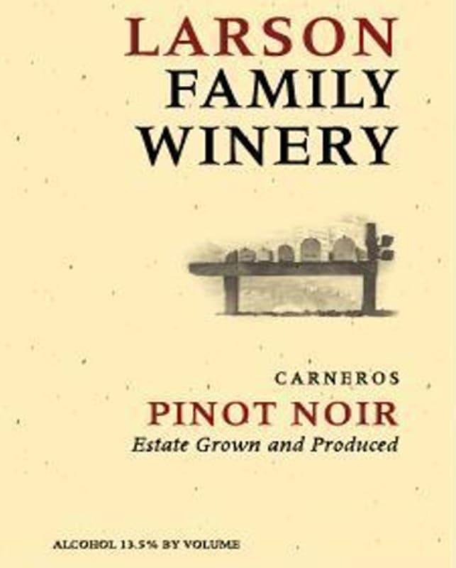 Larson Family Winery Pinot Noir 2014 Front Label