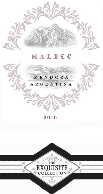 Aldi The Exquisite Collection Malbec 2016 Front Label