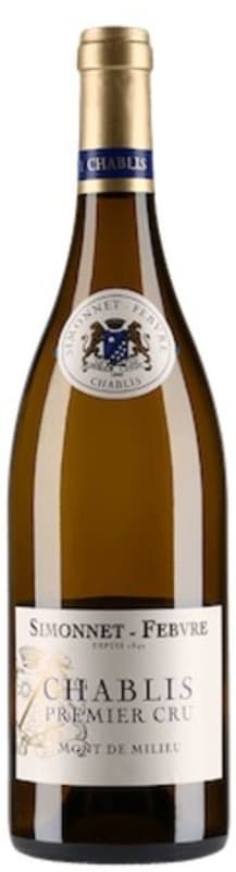 Simonnet-Febvre Chablis Mont de Milieu Premier Cru 2018 Front Bottle Shot