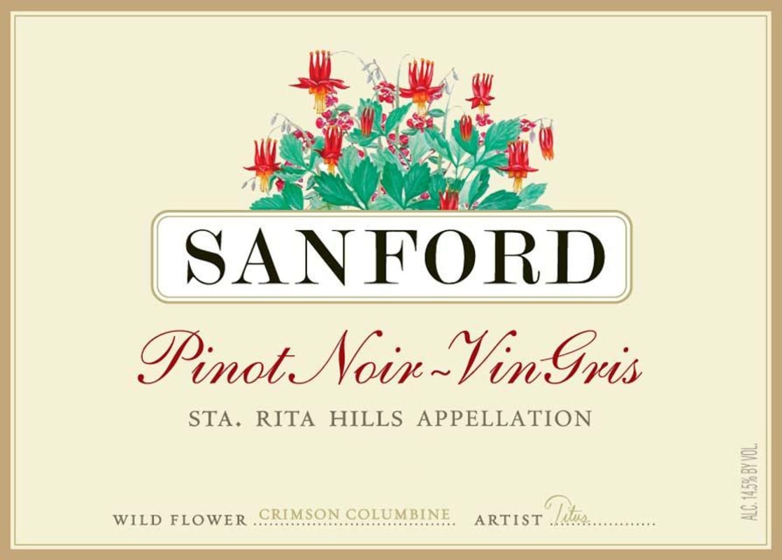 Sanford Vin Gris Pinot Noir 2010 Front Label