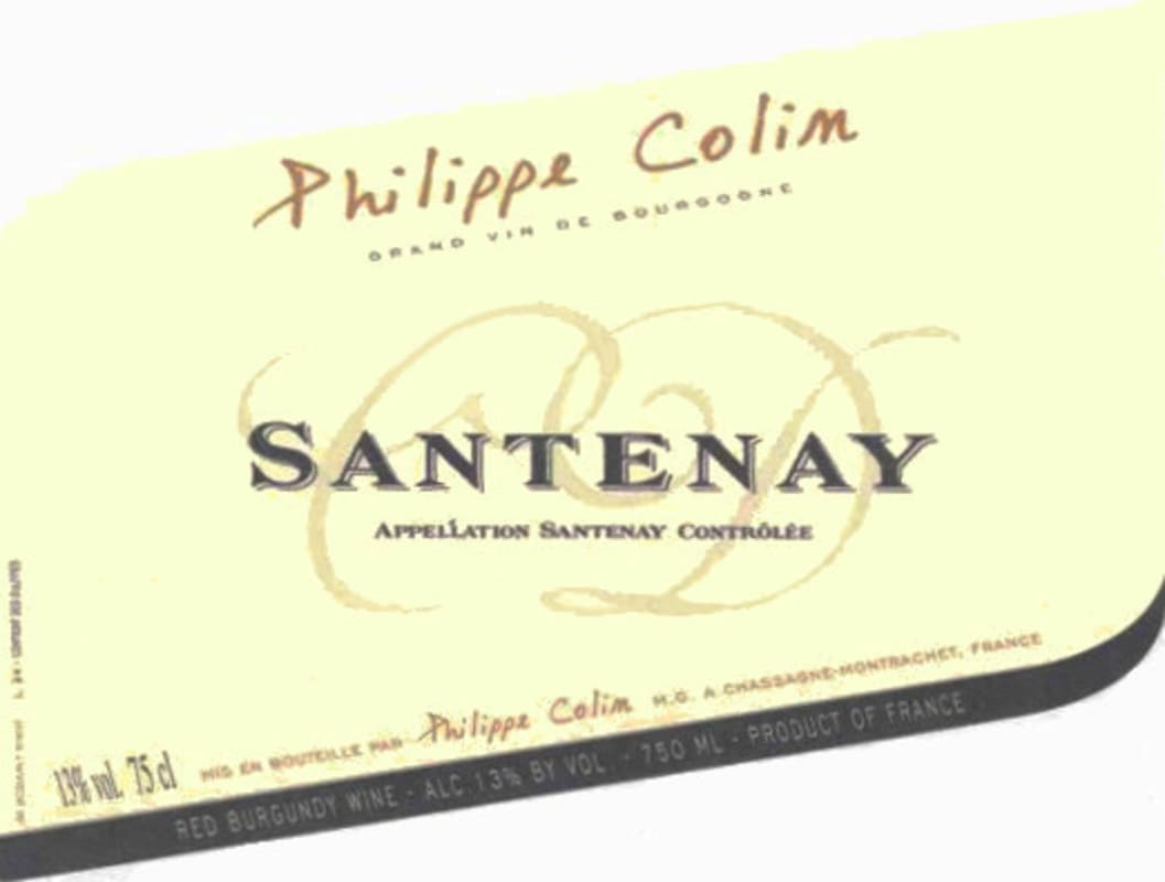 Philippe Colin Santenay 2005 Front Label