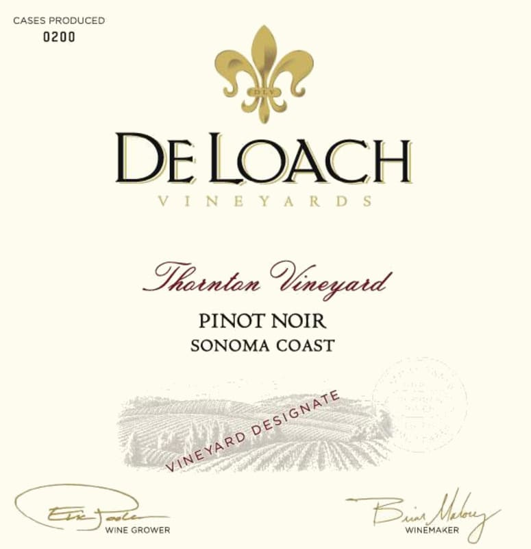 DeLoach Thornton Vineyard Pinot Noir 2010 Front Label