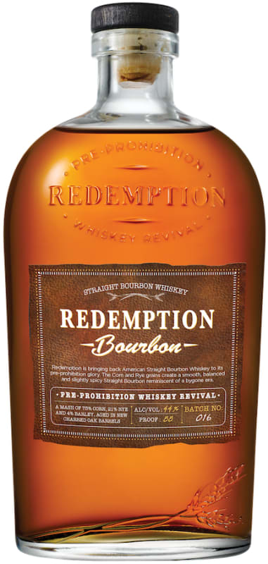 Redemption Bourbon Whiskey Front Bottle Shot