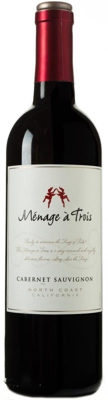 Menage a Trois Cabernet Sauvignon 2017 Front Bottle Shot