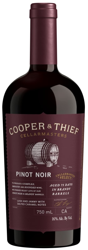 Cooper & Thief Brandy Barrel Aged Pinot Noir 2023 Front Bottle Shot