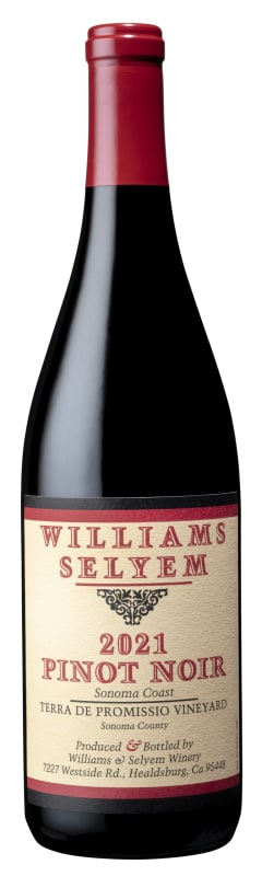 Williams Selyem Terra de Promissio Vineyard Pinot Noir 2021 Front Bottle Shot