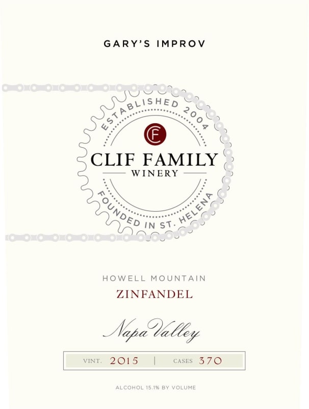 Clif Family Winery Gary's Improv Zinfandel 2015 Front Label