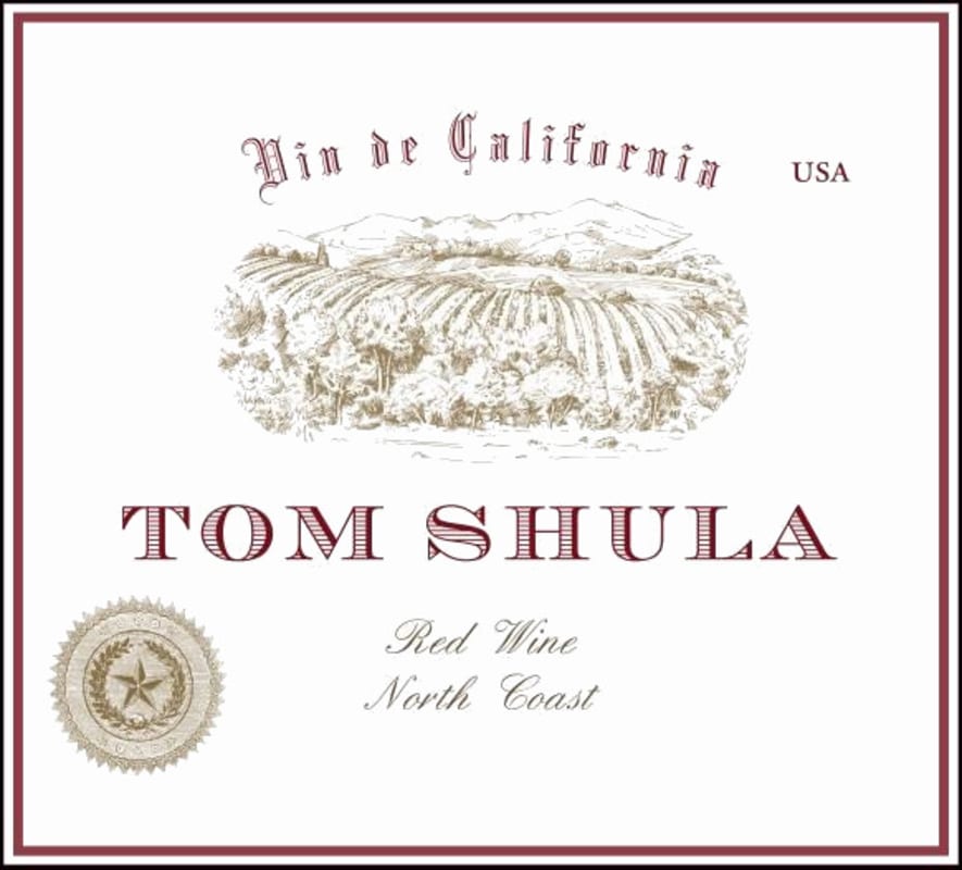 Tom Shula North Coast Red Blend 2016 Front Label