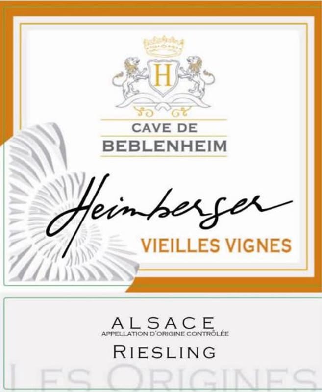 Cave de Beblenheim Heimberger Vieilles Vignes Riesling 2015 Front Label