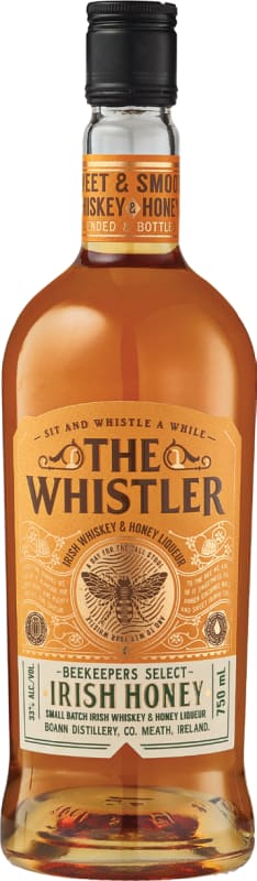 The Whistler Irish Honey Whiskey Front Bottle Shot