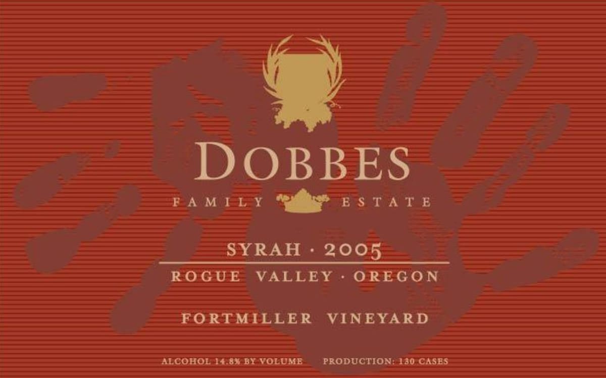 Dobbes Family Winery Fortmiller Vineyard Syrah 2005 Front Label