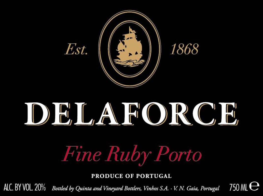 Delaforce Fine Ruby Porto Front Label