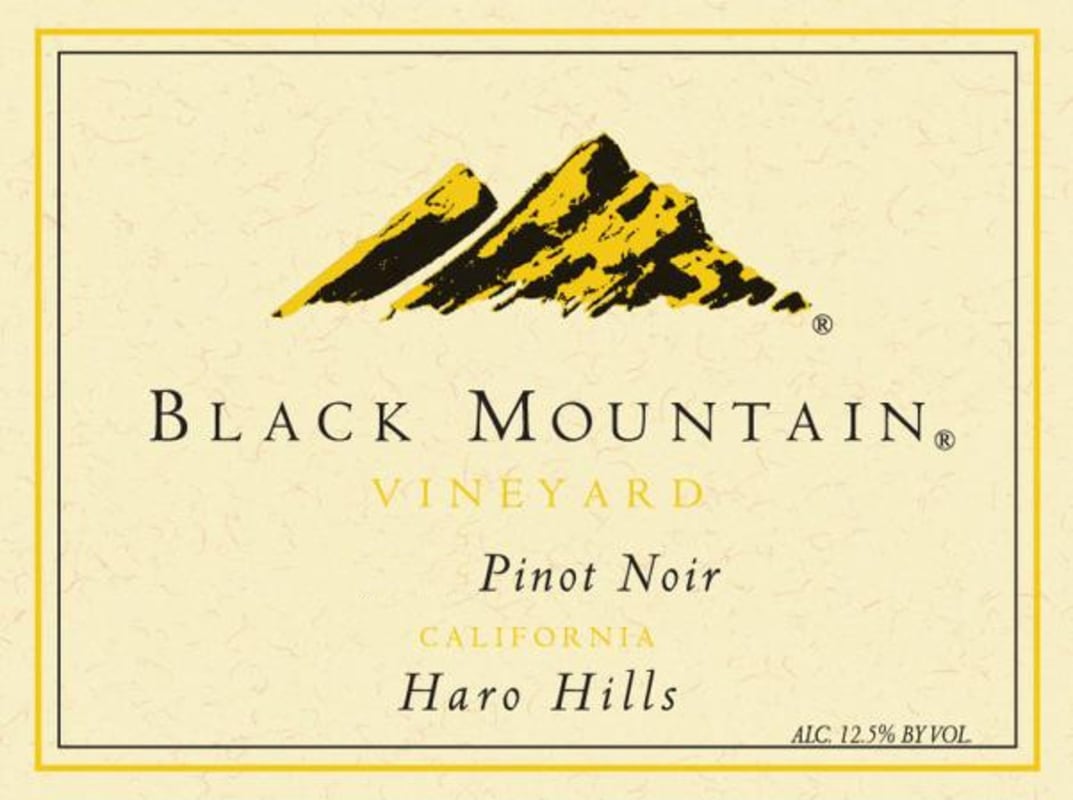 Black Mountain Haro Hills Pinot Noir 2010 Front Label