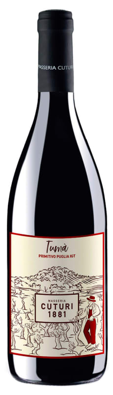 Masseria Cuturi Tuma Primitivo 2021 Front Bottle Shot