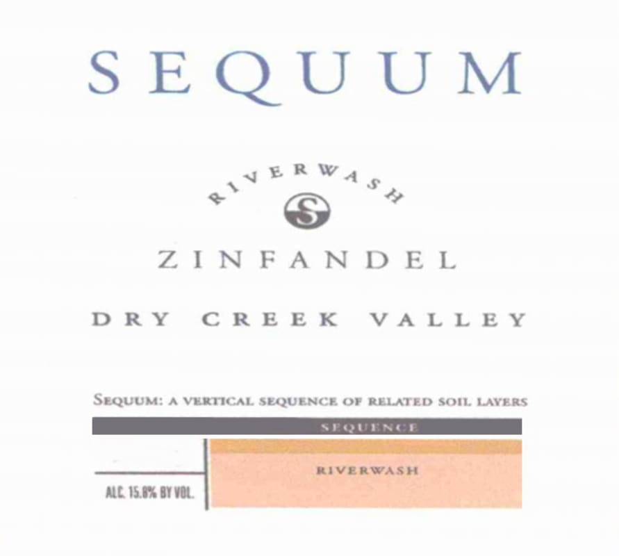 Sequum Riverwash Zinfandel 2010 Front Label