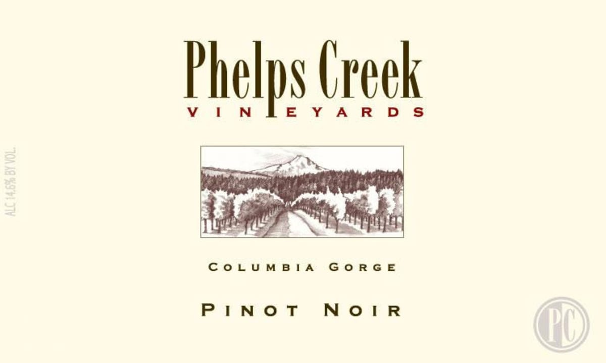 Phelps Creek Wines Pinot Noir 2014 Front Label