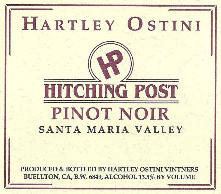 Hitching Post Santa Maria Valley Pinot Noir 2014 Front Label