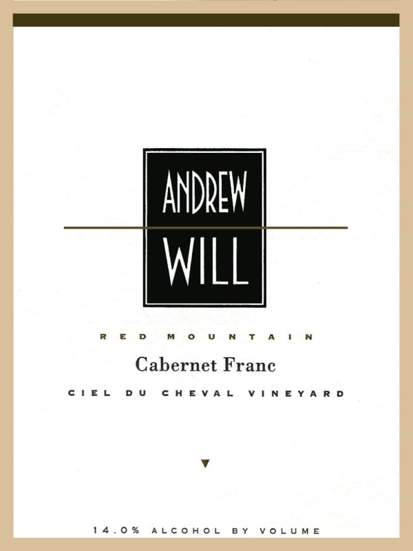 Andrew Will Winery Ciel du Cheval Vineyard Cabernet Franc 2013 Front Label