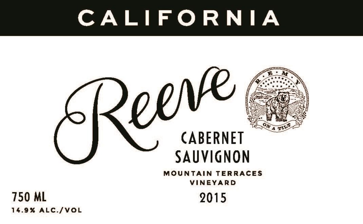 Reeve Mountain Terraces Vineyard Cabernet Sauvignon 2015 Front Label