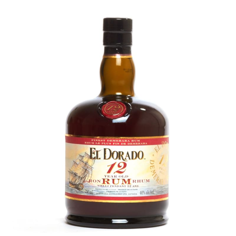 El Dorado 12 Year Rum Front Bottle Shot