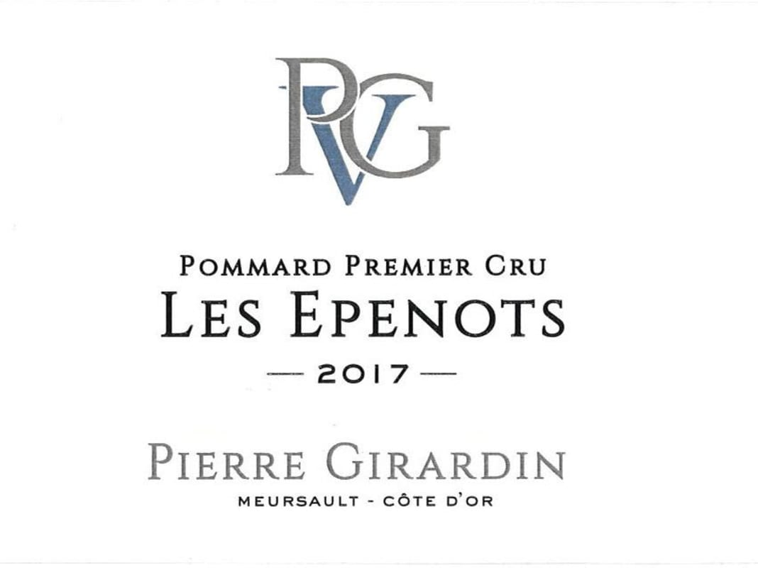 Pierre Girardin Pommard Les Grands Epenots Premier Cru 2017 Front Label