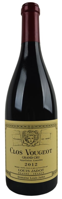 Louis Jadot Clos Vougeot Grand Cru 2012 Front Bottle Shot