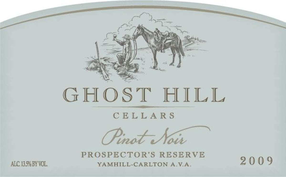 Ghost Hill Cellars Prospectors Reserve Pinot Noir 2009 Front Label
