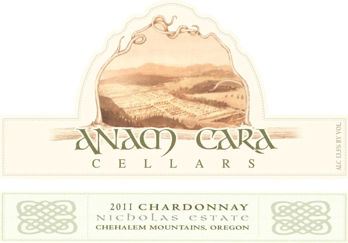 Anam Cara Nicholas Estate Chardonnay 2011 Front Label