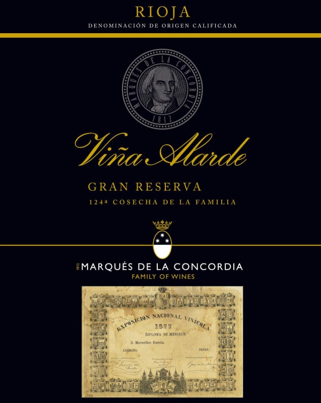 Marques de la Concordia Vina Alarde Gran Reserva Tempranillo 2007 Front Label