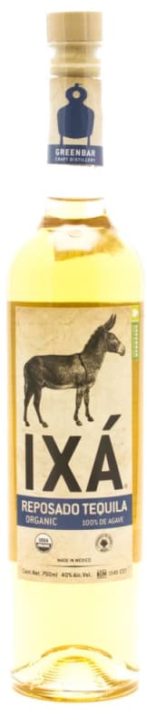 Greenbar IXA Organic Reposado Tequila Front Bottle Shot