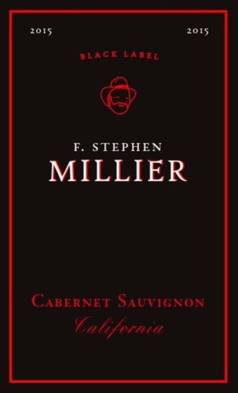 F. Stephen Millier Black Label Cabernet Sauvignon 2015 Front Label