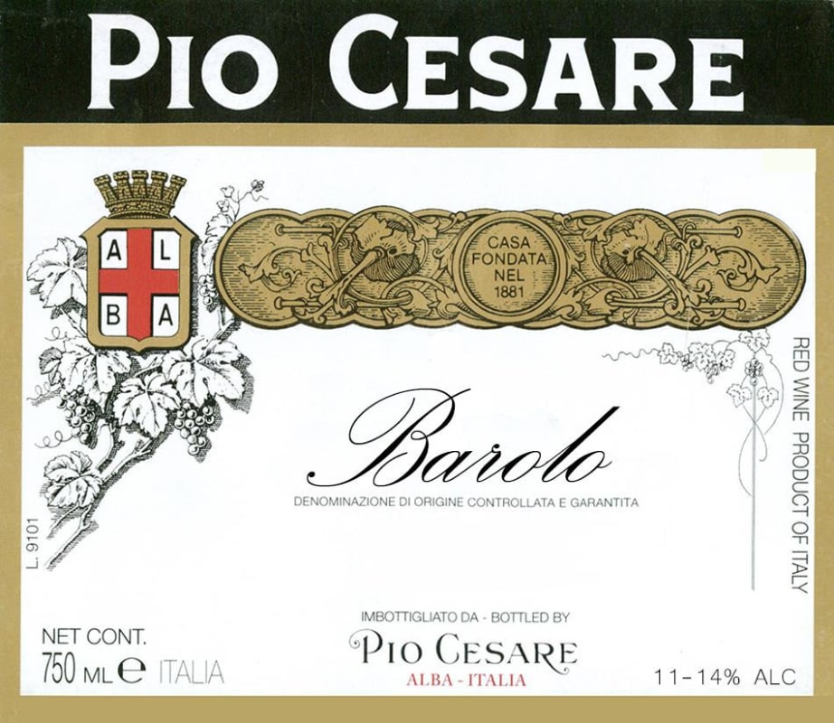 Pio Cesare Barolo 1983 Front Label