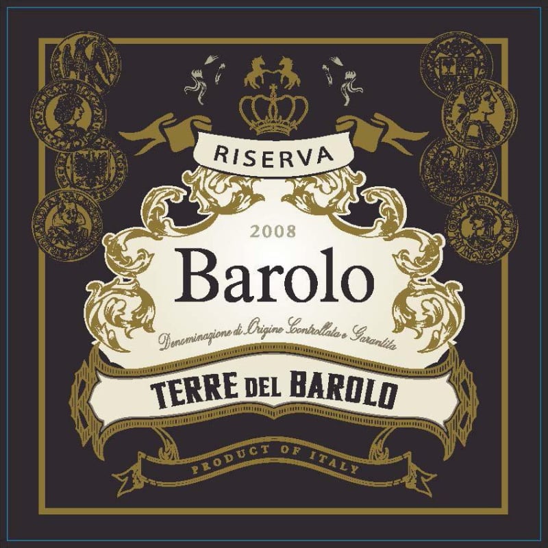 Terre del Barolo Barolo Riserva 2008 Front Label