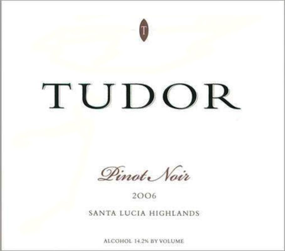 Tudor Wines Pinot Noir 2006 Front Label