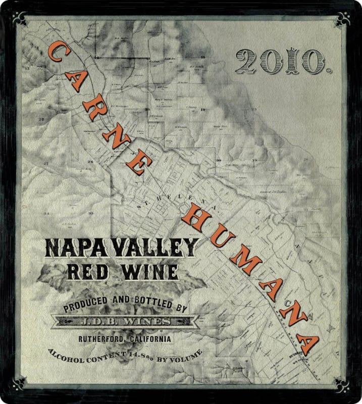 Carne Humana Napa Valley Red 2010 Front Label