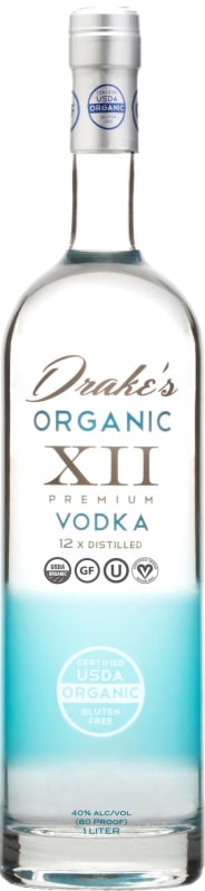 Drake's Organic Premium Vodka Front Bottle Shot