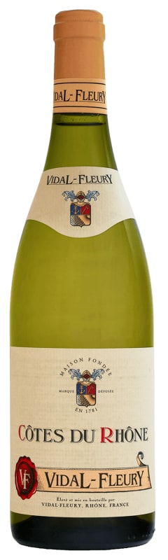 Vidal-Fleury Cotes du Rhone Blanc 2022 Front Bottle Shot
