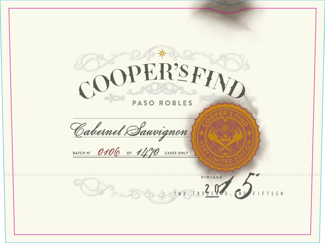 Cooper's Find Cabernet Sauvignon 2015 Front Label