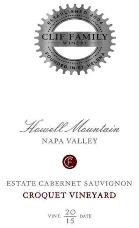 Clif Family Winery Croquet Vineyard Cabernet Sauvignon 2015 Front Label