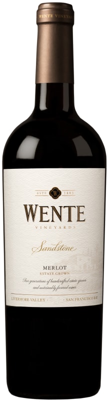 Wente Sandstone Merlot 2014 Front Bottle Shot