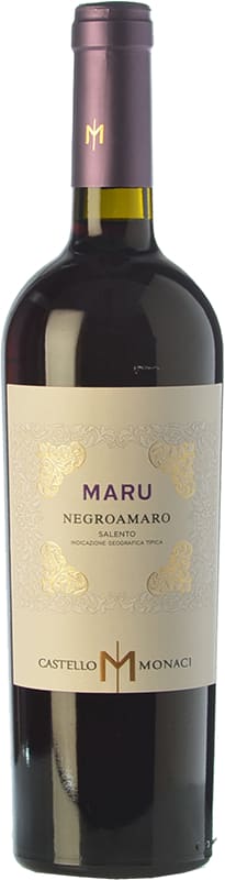 Castello Monaci Maru Negroamaro 2017 Front Bottle Shot